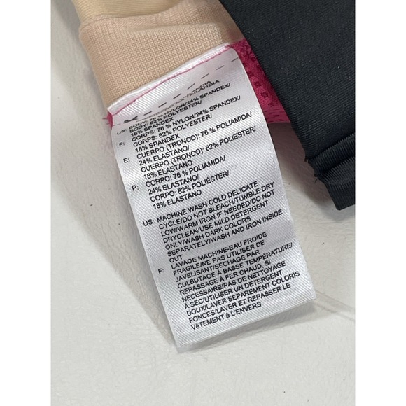 Reebok Fitted Playdry Dance Bra Womens Size M Pink Black NWT - Picture 5 of 9